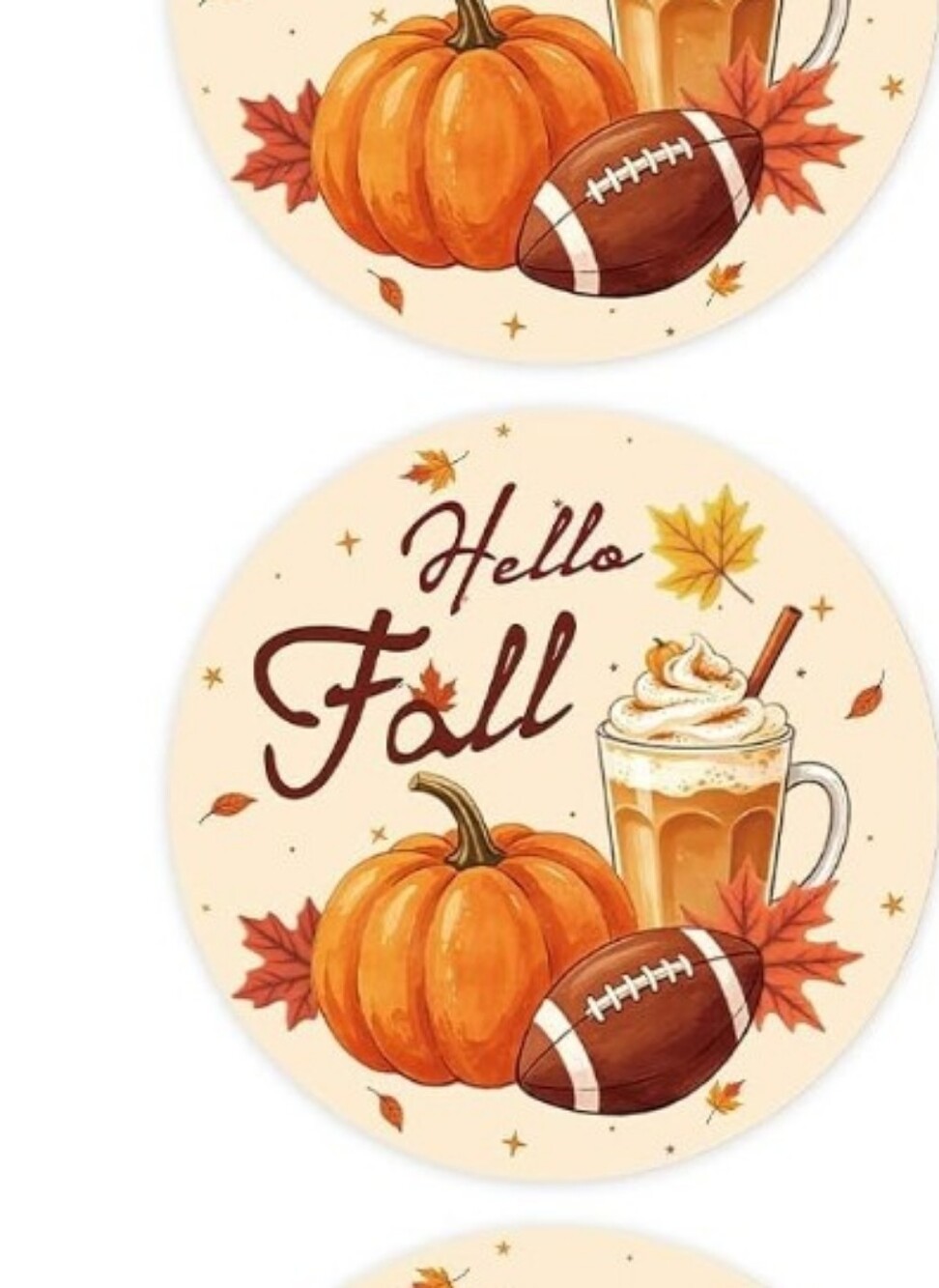 Hello Fall Pumpkin & Latte Stickers